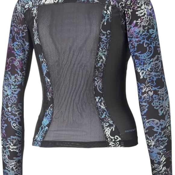 PUMA Womens Koché X Crew Neck Long Sleeve Shirt Athletic Tops Casual - Blue - Picture 4 of 13